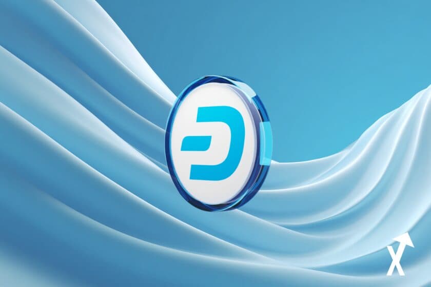 dash coin clean blue white sur fond bleu ocean vague